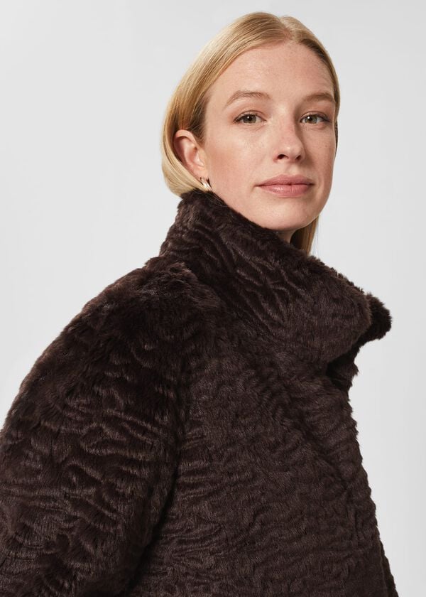 Hobbs Lia Coat Aubergine