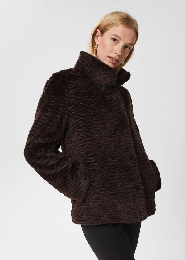 hobbs Lia Coat Aubergine