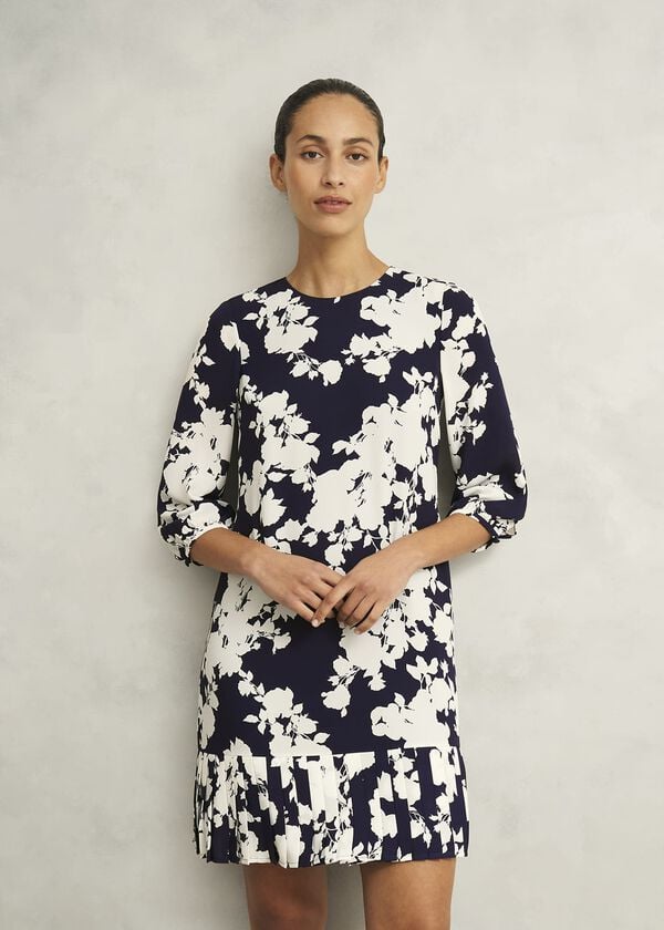 hobbs Liana Floral Dress Midnight Ivory