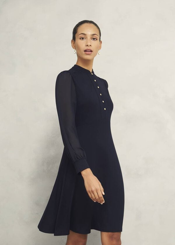 Hobbs Liberty Jersey Dress Hobbs Navy