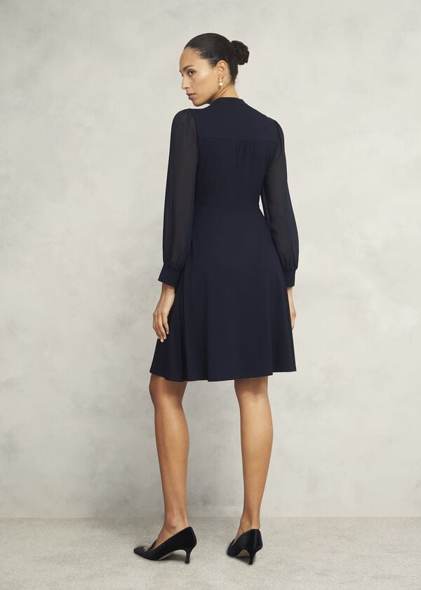 Hobbs Liberty Jersey Dress Hobbs Navy