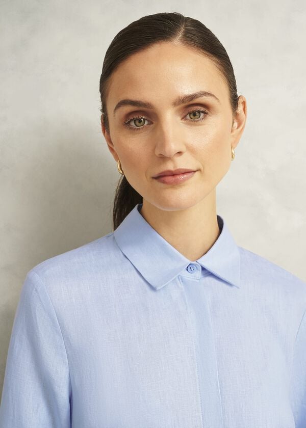 Hobbs Light Blue Nita Shirt Maya Blue