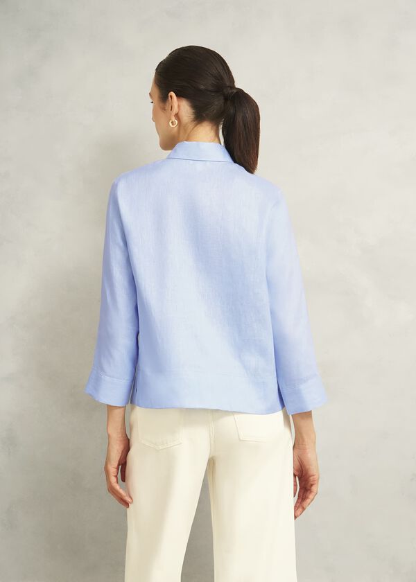 Hobbs Light Blue Nita Shirt Maya Blue