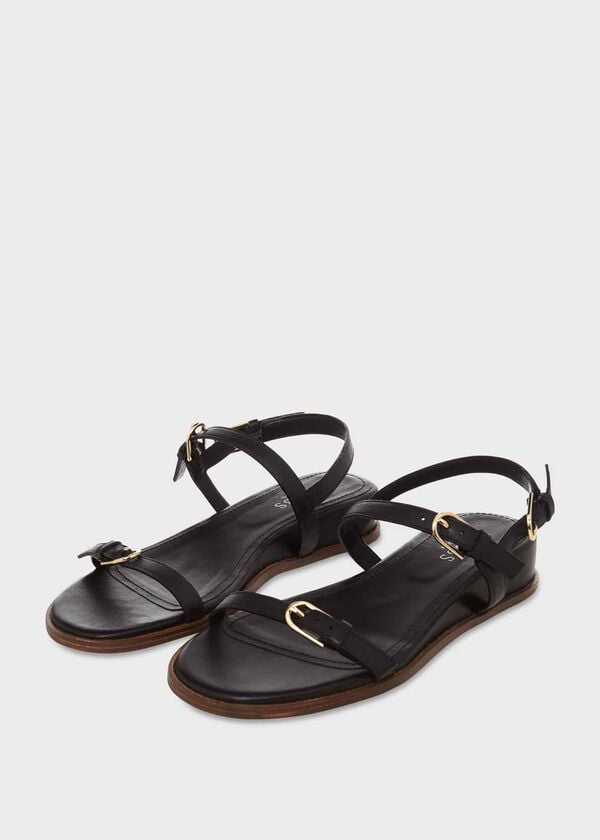 Hobbs Lila Footbed Sandal Black