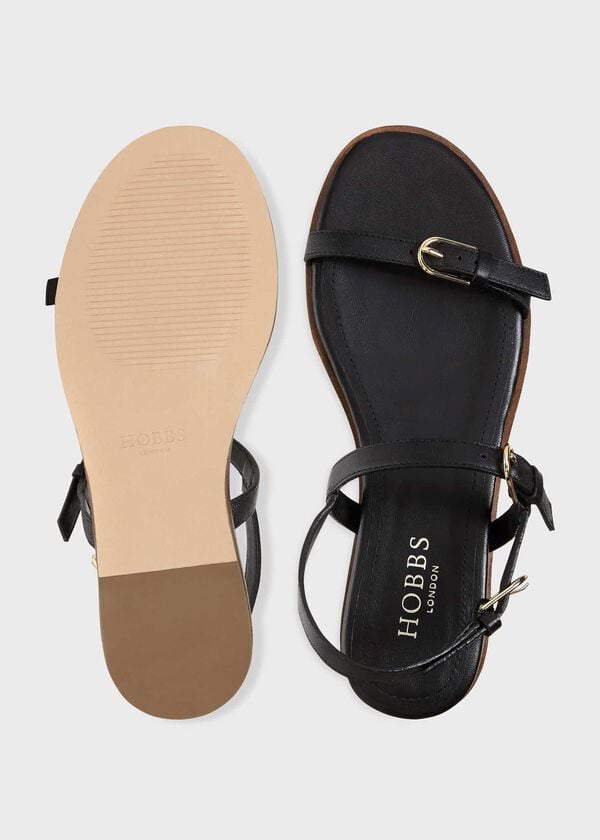 Hobbs Lila Footbed Sandal Black