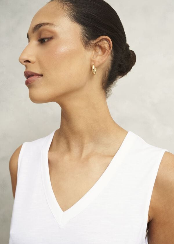 Hobbs Lilla Cotton Slub Tank White