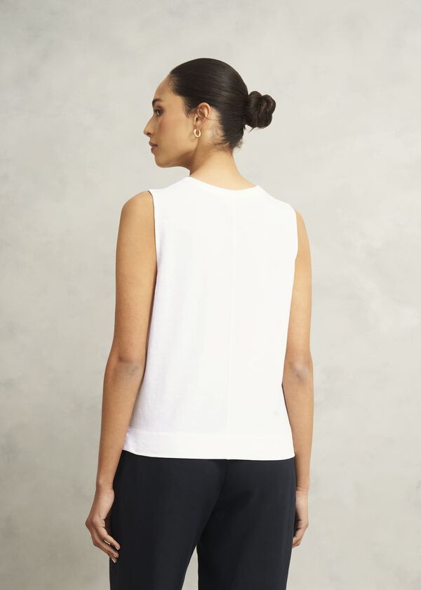 Hobbs Lilla Cotton Slub Tank White