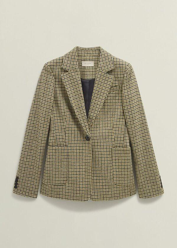 Hobbs Lilla Wool Jacket Brown Multi