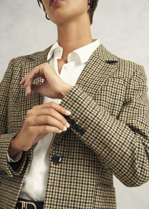 Hobbs Lilla Wool Jacket Brown Multi