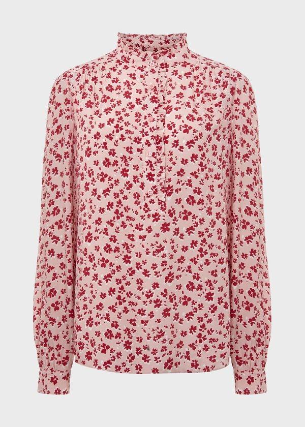Hobbs Lillian Blouse Pink Multi