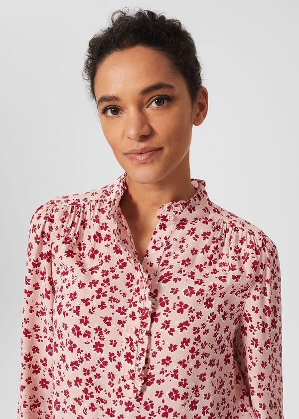 Hobbs Lillian Blouse Pink Multi