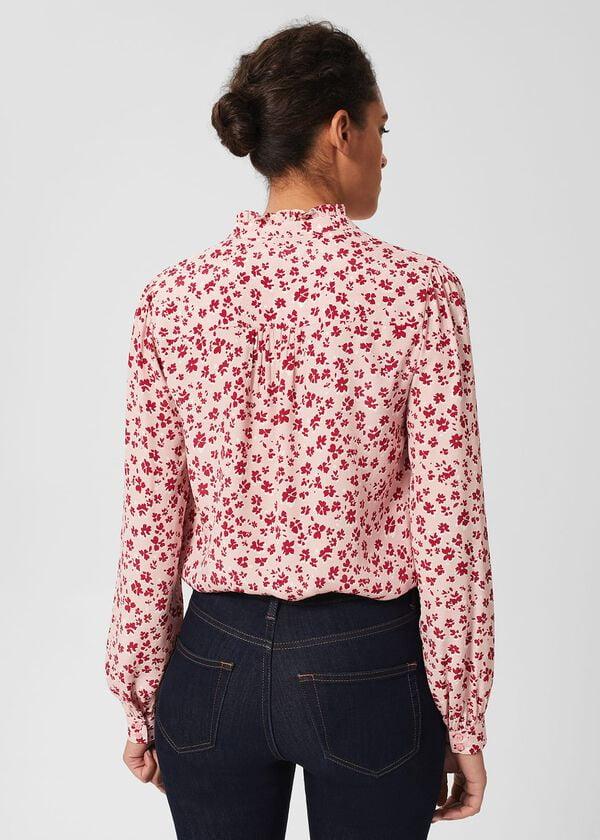Hobbs Lillian Blouse Pink Multi