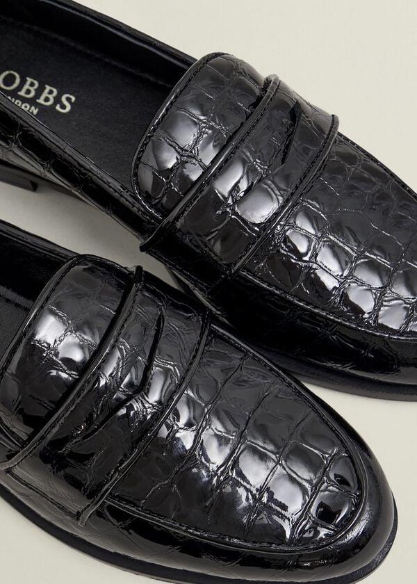 Hobbs Lillian Leather Loafers Black
