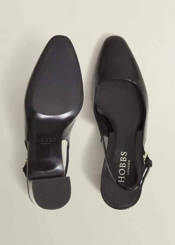 Hobbs Lily Leather Slingbacks Black