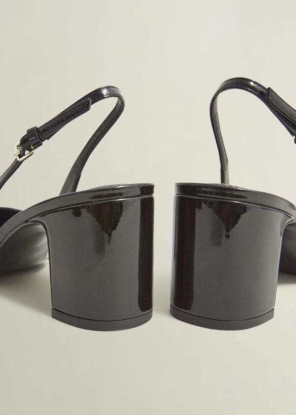 Hobbs Lily Leather Slingbacks Black