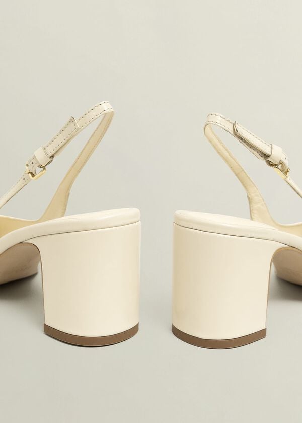 Hobbs Lily Leather Slingbacks Buttercream