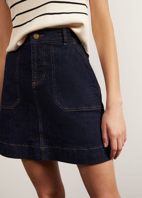 Hobbs Lily Skirt Indigo