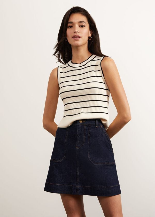 hobbs Lily Skirt Indigo