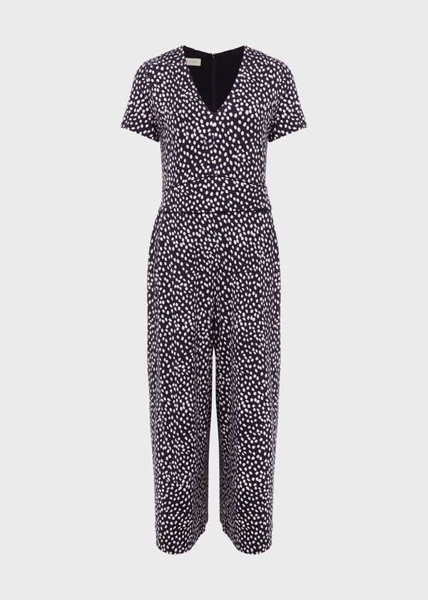 Hobbs Lina Jersey Jumpsuit Navy Ivory