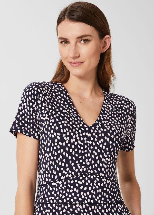 Hobbs Lina Jersey Jumpsuit Navy Ivory
