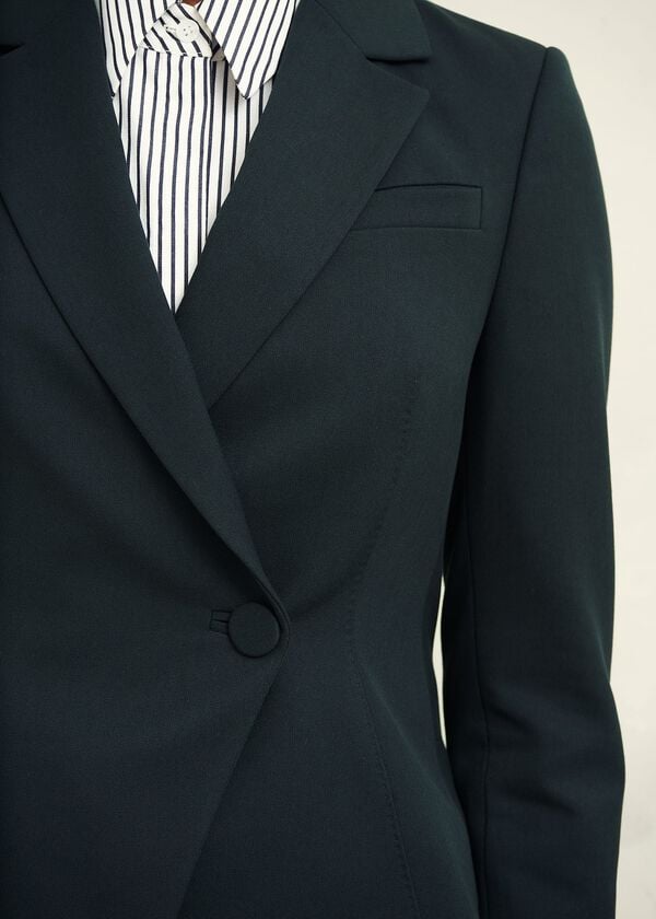 Hobbs Linda Fitted Jacket Deep Pine Green