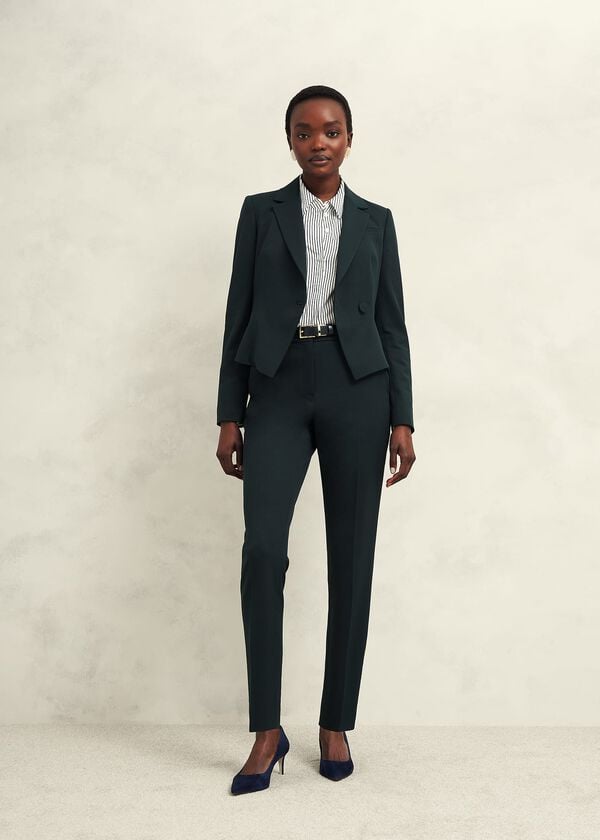 hobbs Linda Fitted Jacket Deep Pine Green