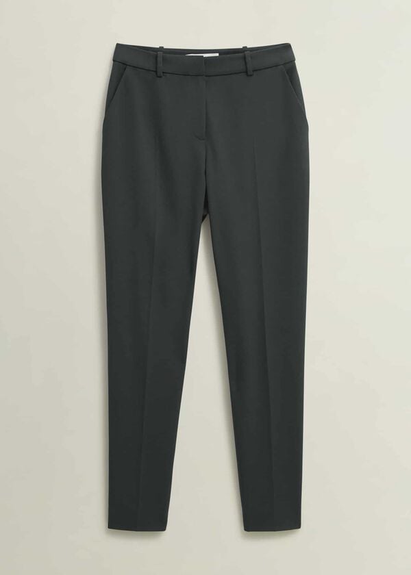 Hobbs Linda Tapered Trousers Deep Pine Green