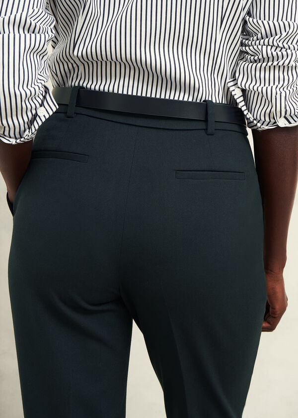 Hobbs Linda Tapered Trousers Deep Pine Green