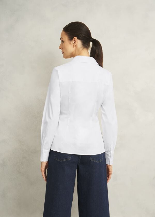 Hobbs Lindsey Cotton Blend Shirt White