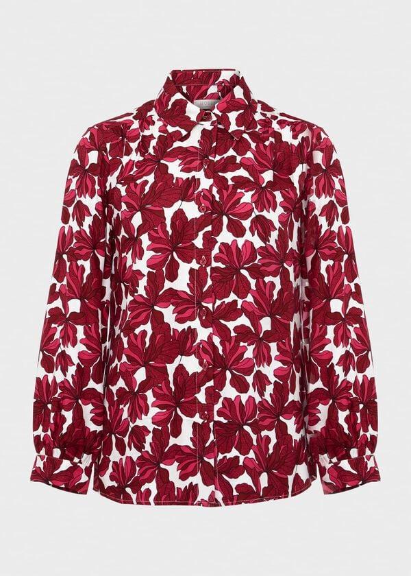 Hobbs Livia Blouse Pink Ivory