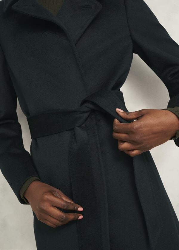 Hobbs Livia Wool Coat Dark Green