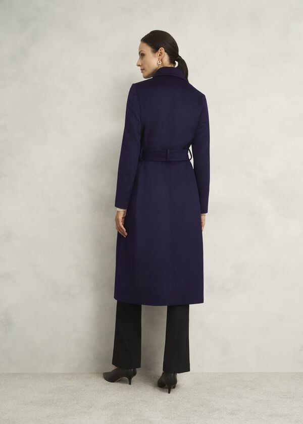 Hobbs Livia Wool Coat Midnight Purple