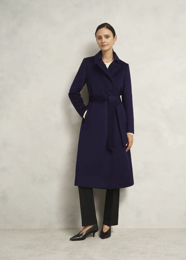 hobbs Livia Wool Coat Midnight Purple