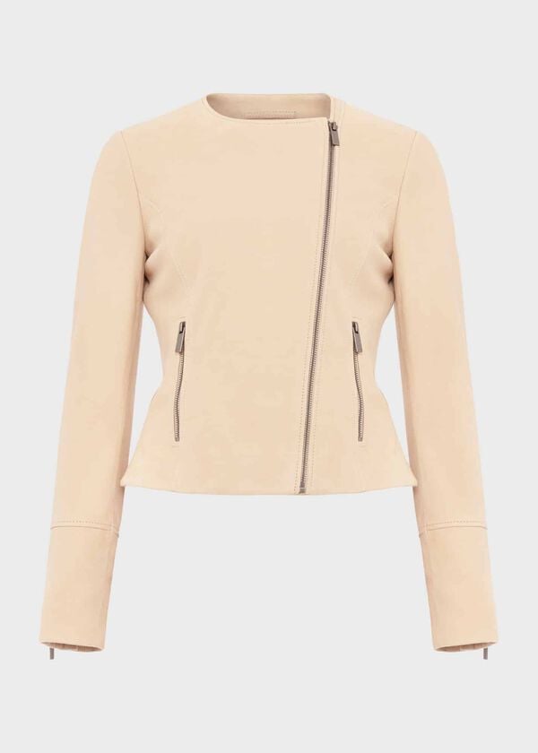 Hobbs Liz Suede Jacket Stone