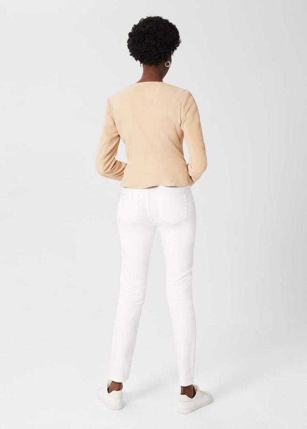 Hobbs Liz Suede Jacket Stone