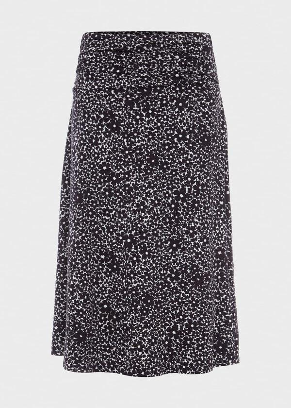 Hobbs Liza Jersey Skirt Navy White