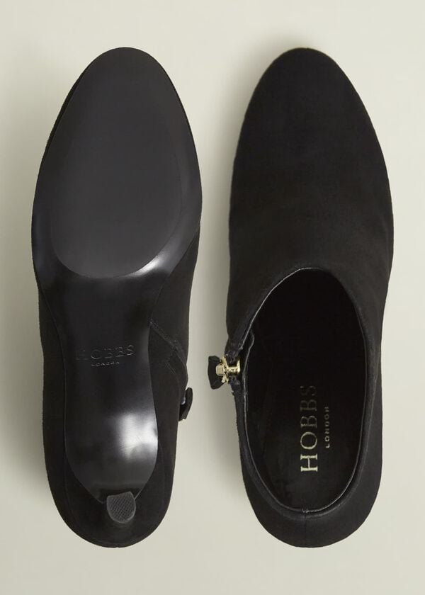 Hobbs Lizzie Suede Ankle Boots Black