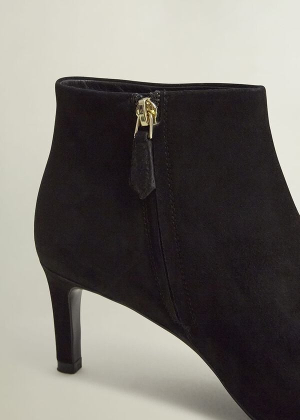 Hobbs Lizzie Suede Ankle Boots Black