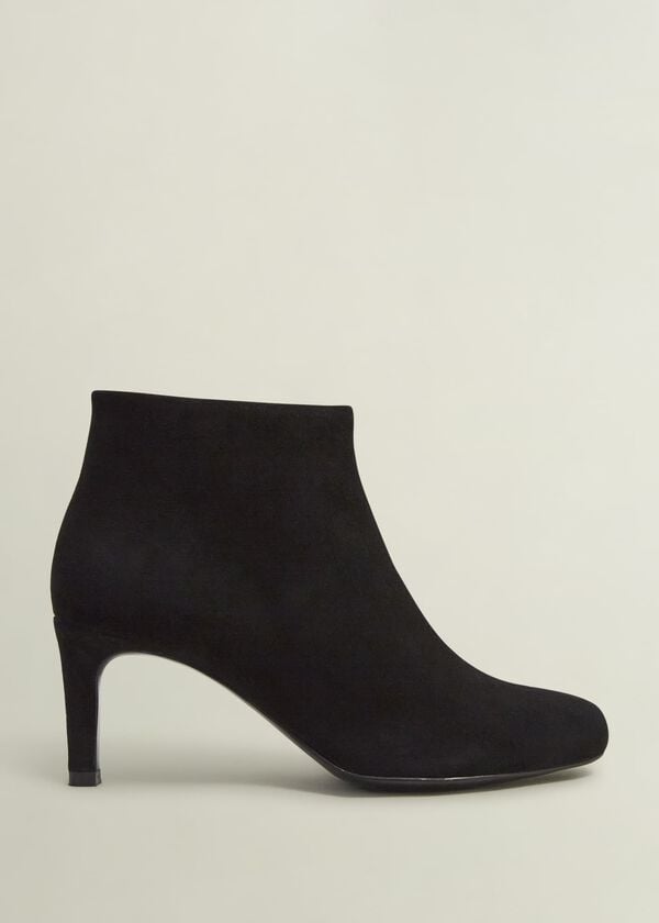 hobbs Lizzie Suede Ankle Boots Black