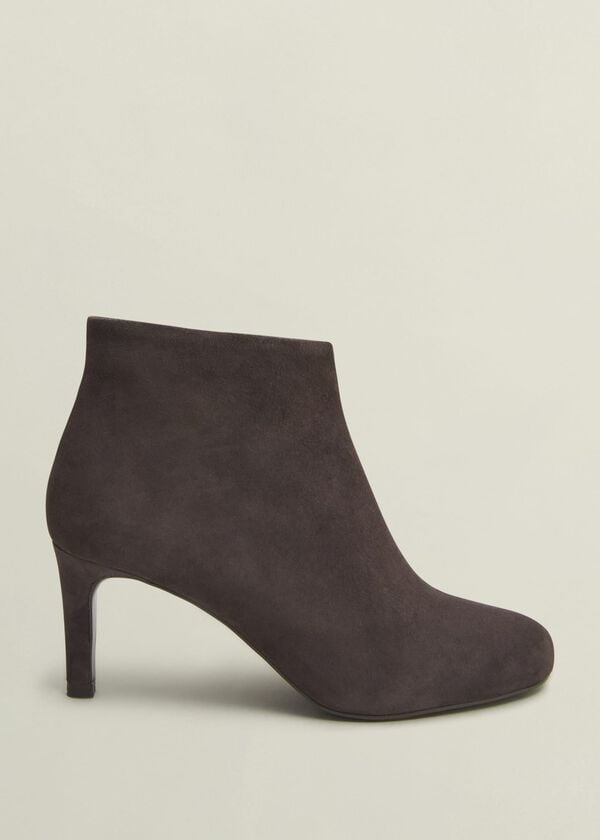 hobbs Lizzie Suede Ankle Boots Chocolate Brown