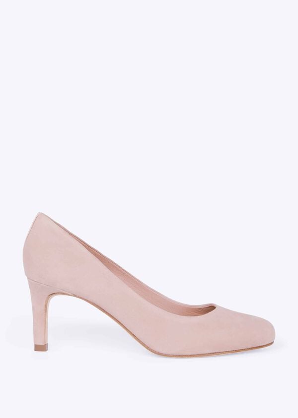 hobbs Lizzie Suede Court Shoes Oyster