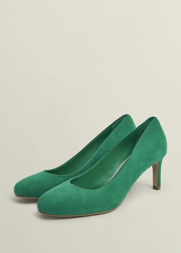 Hobbs Lizzie Suede Courts Amethyst Green