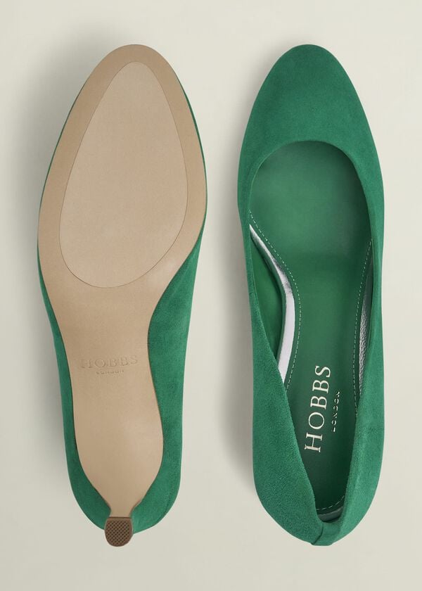 Hobbs Lizzie Suede Courts Amethyst Green