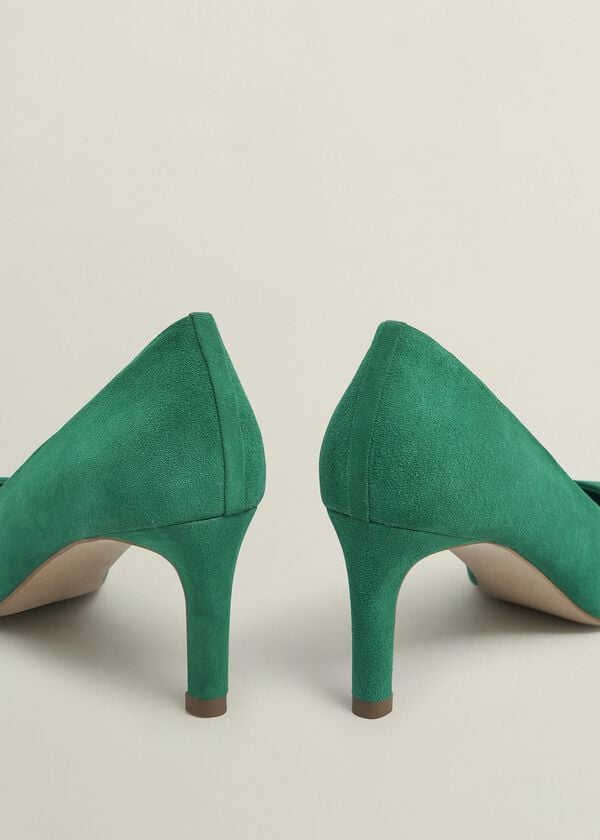 Hobbs Lizzie Suede Courts Amethyst Green