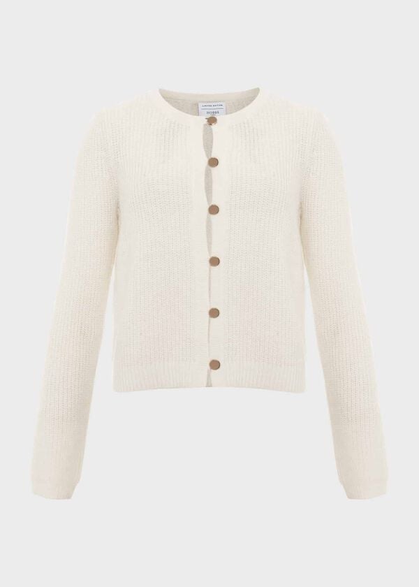 Hobbs Lomond Cardigan With Alpaca Ivory