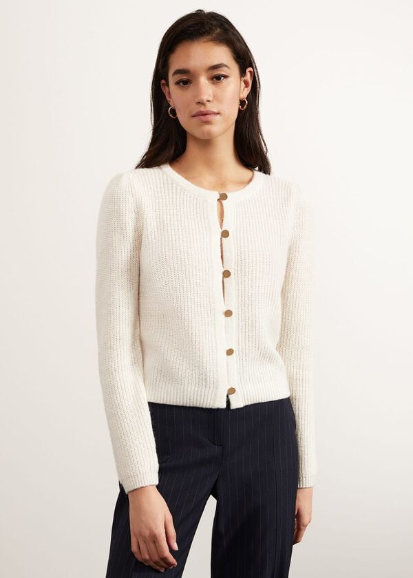Hobbs Lomond Cardigan With Alpaca Ivory