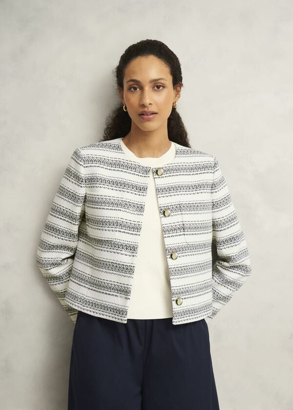 hobbs Longcross Jacket Ivory Navy