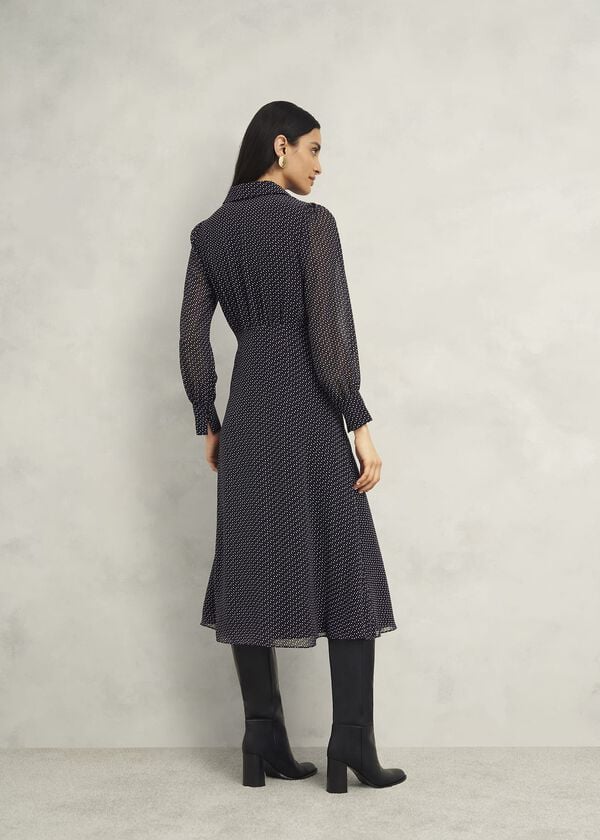 Hobbs Longstock Dress Black Ivory