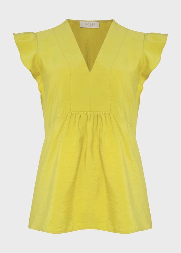 Hobbs Loren V Neck Top Yellow