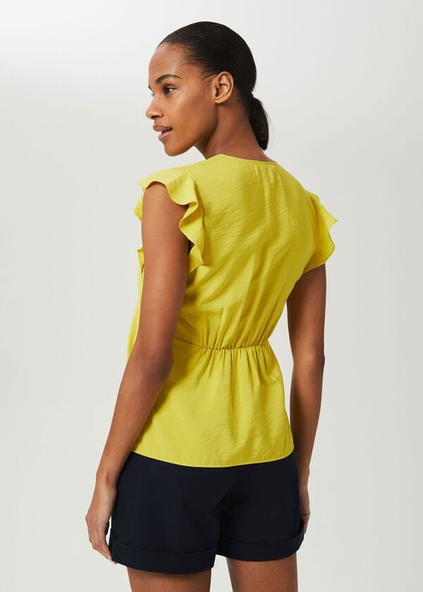 Hobbs Loren V Neck Top Yellow